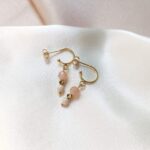 Kolczyki z kamieniem słonecznym i rzecznym