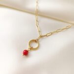 Łańcuszek - czerwony koral Łańcuszek - czerwony koral