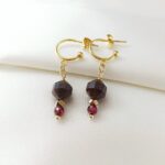 Kolczyki NARIN z granatem