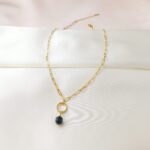 Łańcuszek - czarny agat