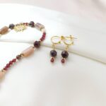 Kolczyki NARIN z granatem