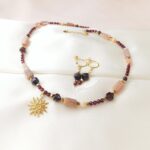 Kolczyki NARIN z granatem