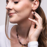 Kolczyki NARIN z granatem