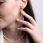 Kolczyki PEARLA - z perłami na srebrnych łańcuszkach