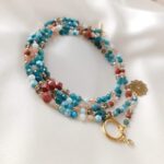 ONDINE - podwójny naszyjnik z apatytem ONDINE - podwójny naszyjnik z apatytem