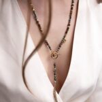 ZEMIRA - długi naszyjnik z malachitem i tygrysim okiem