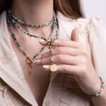 ONDINE - podwójny naszyjnik z apatytem ONDINE - podwójny naszyjnik z apatytem