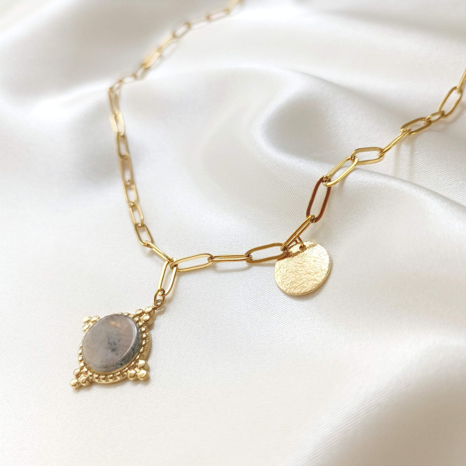 1000148134-01 Łańcuszek - labradoryt