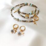 ALISSA - naszyjnik z pirytem i larimarem ALISSA - naszyjnik z pirytem i larimarem