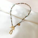 ALISSA - naszyjnik z pirytem i larimarem ALISSA - naszyjnik z pirytem i larimarem