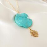 Łańcuszek - howlit turkusowy