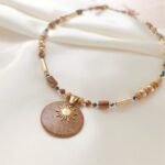 Unikat - naszyjnik z jaspisem i szafirem