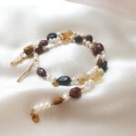 Unikat - naszyjnik perły z bryłkami kamieni Unikat - naszyjnik perły z bryłkami kamieni