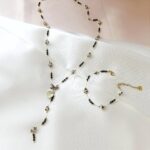 Naszyjnik - łańcuszek z jaspisem i spinelem Naszyjnik - łańcuszek z jaspisem i spinelem