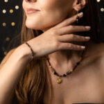 Kolczyki NARIN z granatem