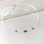 BLUE DIAMOND - naszyjnik z niebieskim diamentem – transparentny