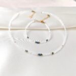 BLUE DIAMOND - naszyjnik z niebieskim diamentem – transparentny