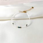 BLUE DIAMOND - bransoletka z niebieskim diamentem – transparentna