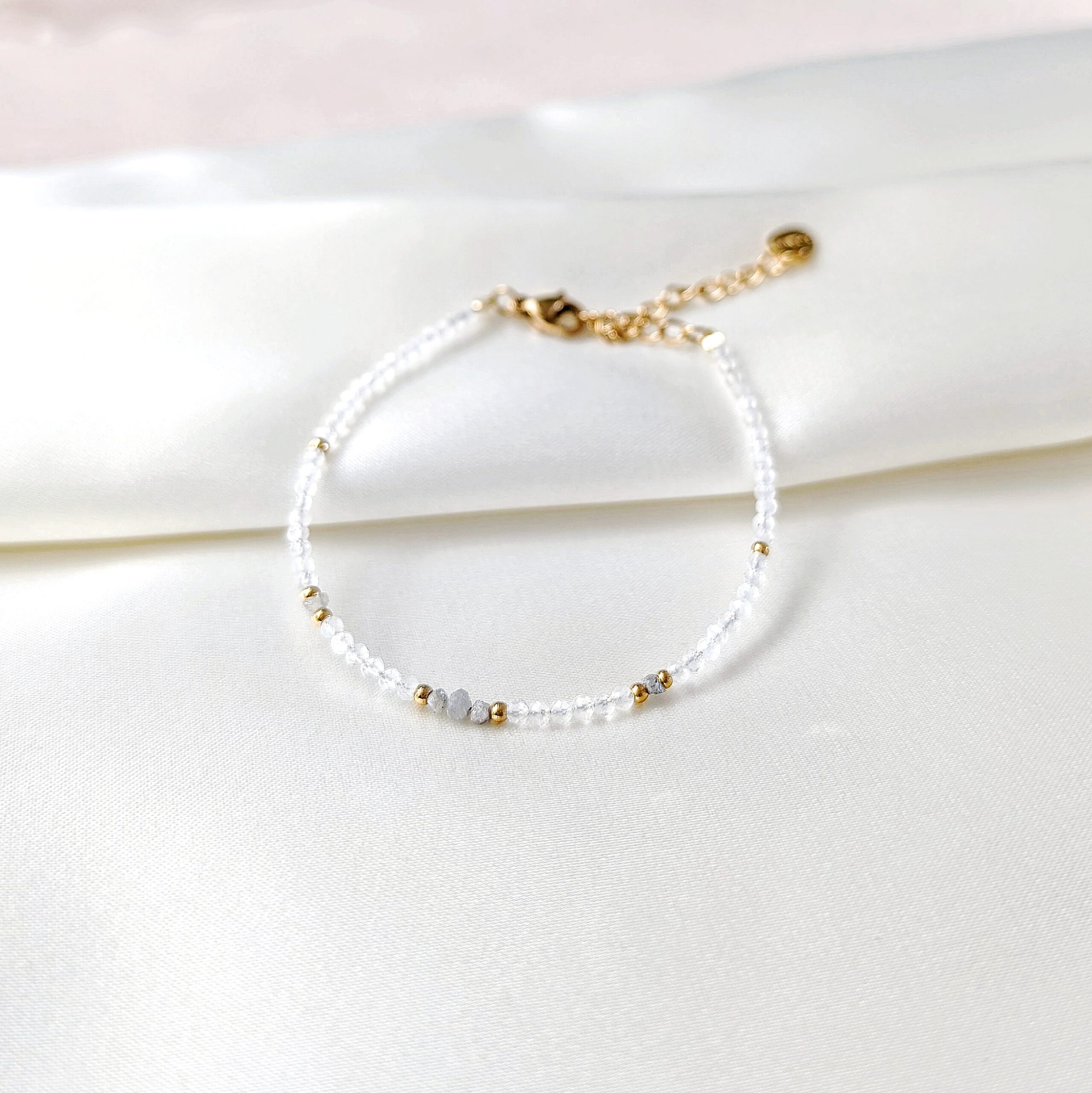 1000019149 GRAY DIAMOND - bransoletka z szarym diamentem – transparentna