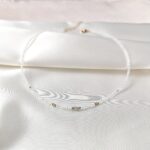 GRAY DIAMOND - naszyjnik z szarym diamentem – transparentny