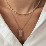 Łańcuszek - kwarc różowy