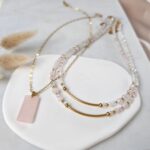 Łańcuszek - kwarc różowy