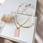 Łańcuszek - kwarc różowy