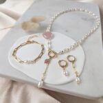 Kolczyki LILY z perłami asymetryczne