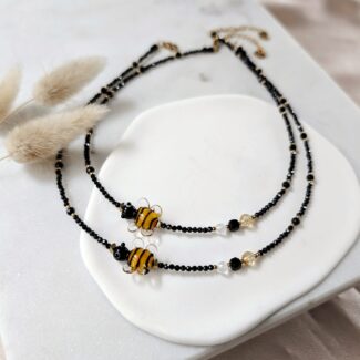 Choker amulet z pszczółką