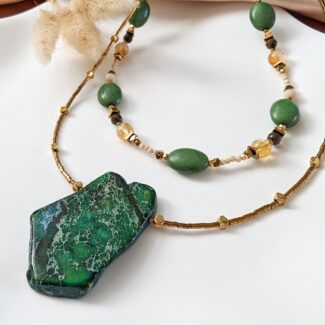 Plaster jaspisu II - naszyjnik