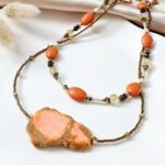 Plaster jaspisu III - naszyjnik