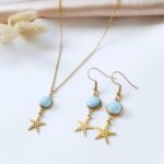 Larimar - łańcuszek i kolczyki Larimar - łańcuszek i kolczyki