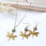 Jaspis - łańcuszek i kolczyki