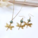 Jaspis - łańcuszek i kolczyki