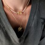 Choker z cytrynem / amazonitem