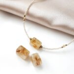 Choker z cytrynem / amazonitem