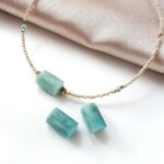 Choker z cytrynem / amazonitem