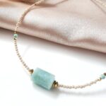 Choker z cytrynem / amazonitem