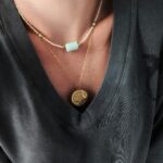 Choker z cytrynem / amazonitem