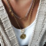 Łańcuch - blaszka z różą wiatrów