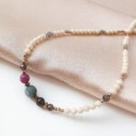 Unikat - naszyjnik z rubinem, sokole oko