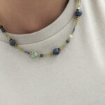 Unikat - komplet z koralem i oliwinem