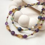 Unikat - komplet z koralem i oliwinem