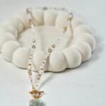 Unikat - naszyjnik z kryształem górskim i labradorytem