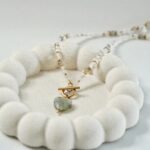 Unikat - naszyjnik z kryształem górskim i labradorytem