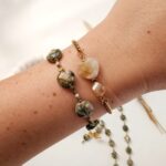 Unikat - komplet biżuterii z riolitem