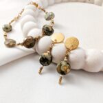 Unikat - komplet biżuterii z riolitem