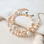 Unikat - naszyjnik z pereł brzoskwiniowych