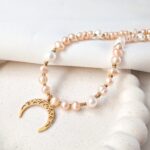 Unikat - naszyjnik z pereł brzoskwiniowych