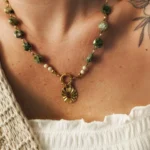 Unikat - komplet biżuterii z riolitem